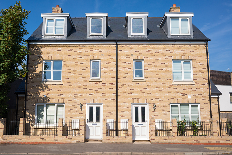 New build houses - building services. New development. Building services by Studio Charrette.